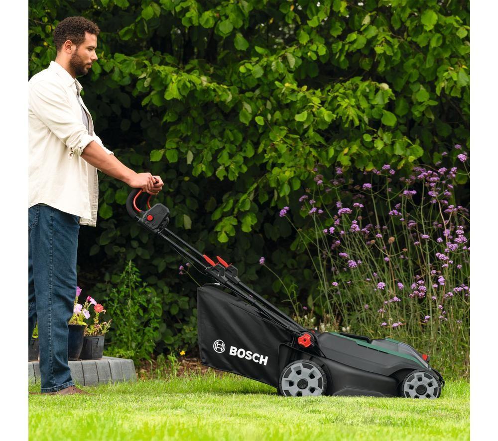 BOSCH Rotak 18V2-43 Cordless Rotary Lawn Mower - Green & Black image number 8 of 10
