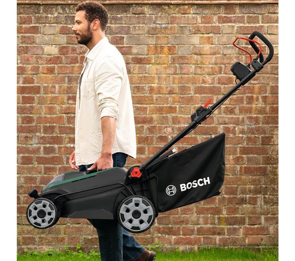 BOSCH Rotak 18V2-43 Cordless Rotary Lawn Mower - Green & Black image number 9 of 10