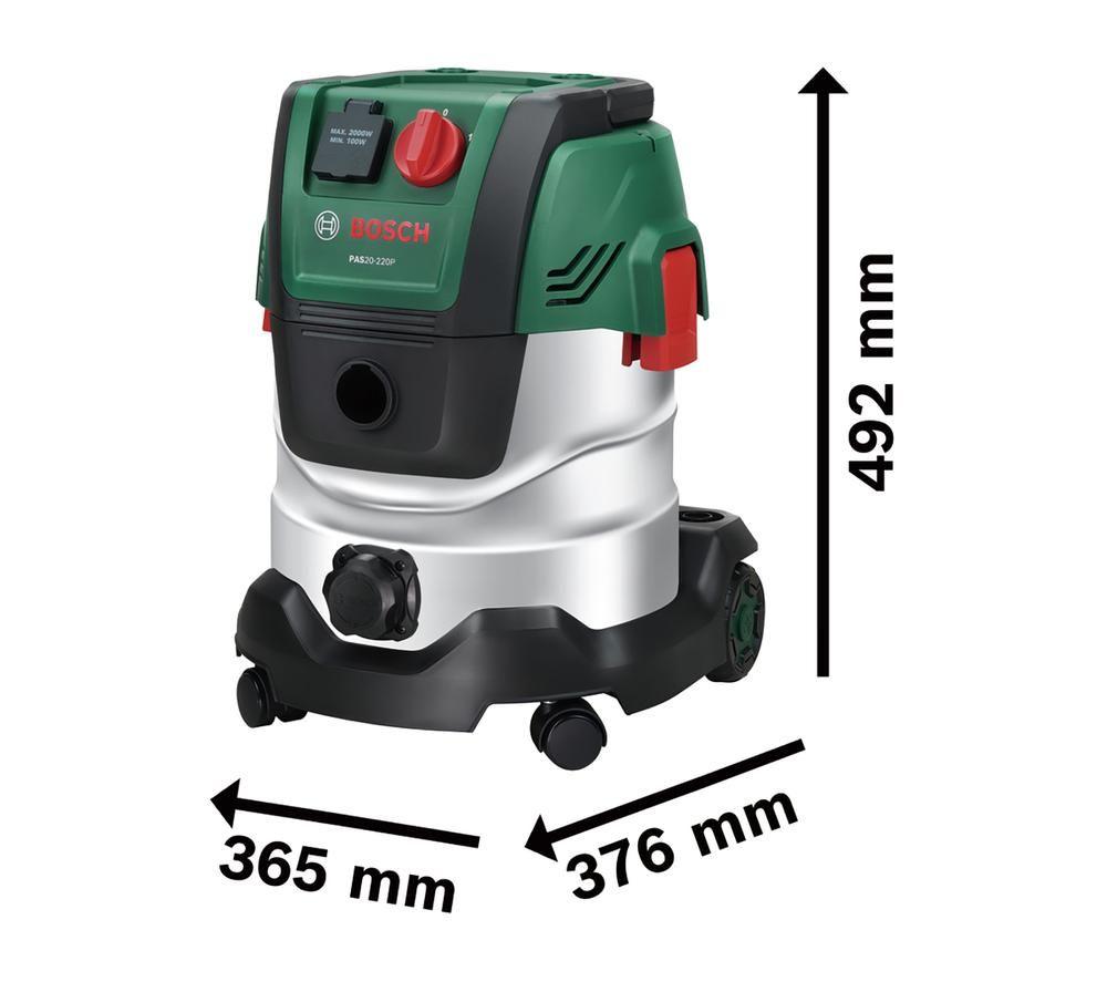 BOSCH PAS20-220P Cylinder Vacuum Cleaner - Silver image number 3 of 12