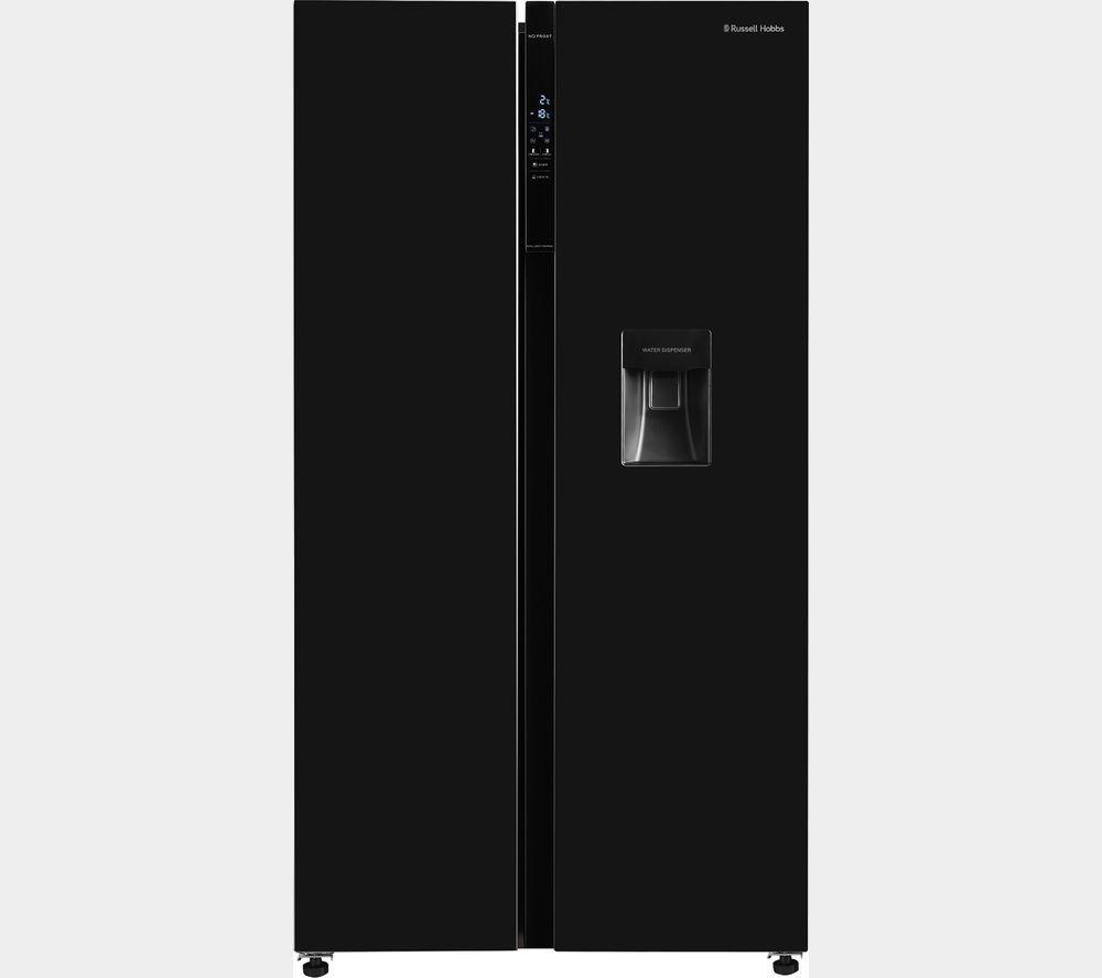 RUSSELL HOBBS RH90AFF201B-WD American-Style Fridge Freezer – Black, Black