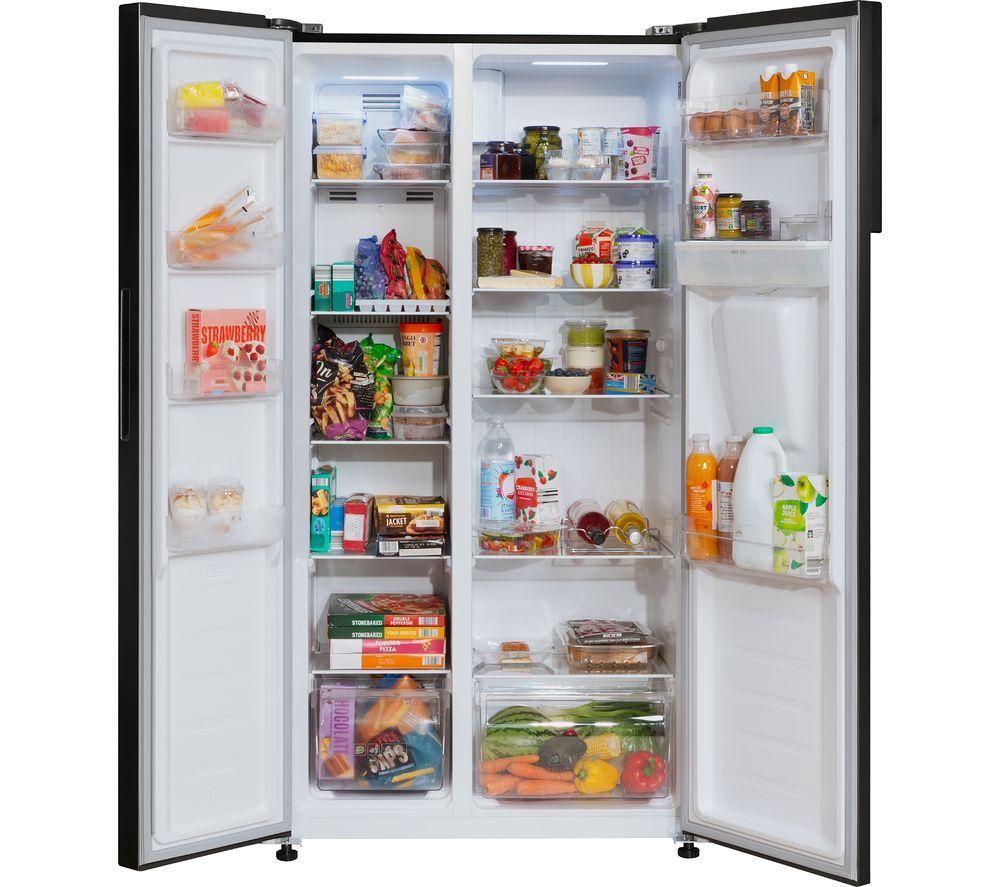 RUSSELL HOBBS RH90AFF201B-WD American-Style Fridge Freezer - Black image number 3 of 10