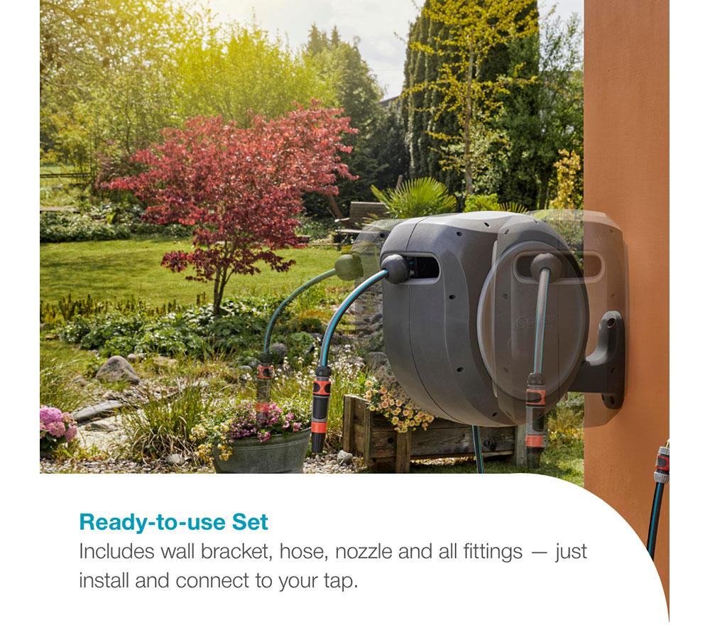 GARDENA 8050-28 Wall-Mounted Hose Box Roll Up - 25 m image number 4 of 5