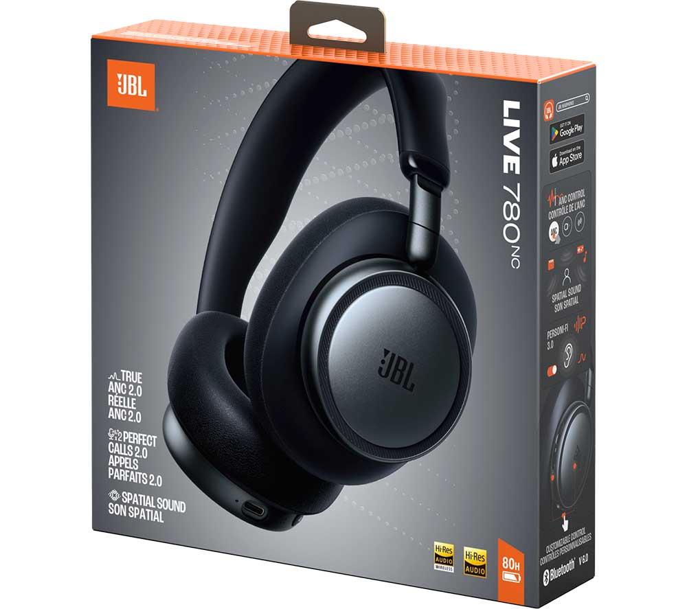 JBL Live 780NC Wireless Bluetooth Noise-Cancelling Headphones - Black image number 9 of 9