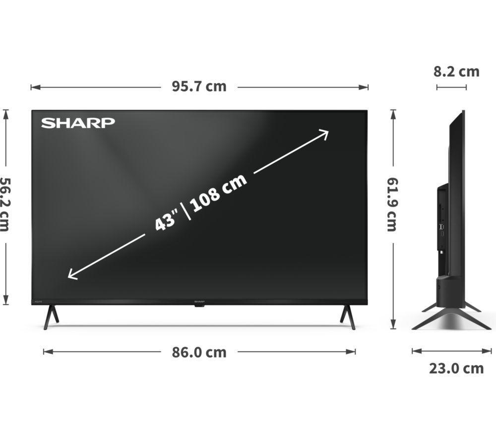 SHARP 4T-C43HM5245IB 43" Smart 4K Ultra HD HDR QLED TV image number 5 of 7