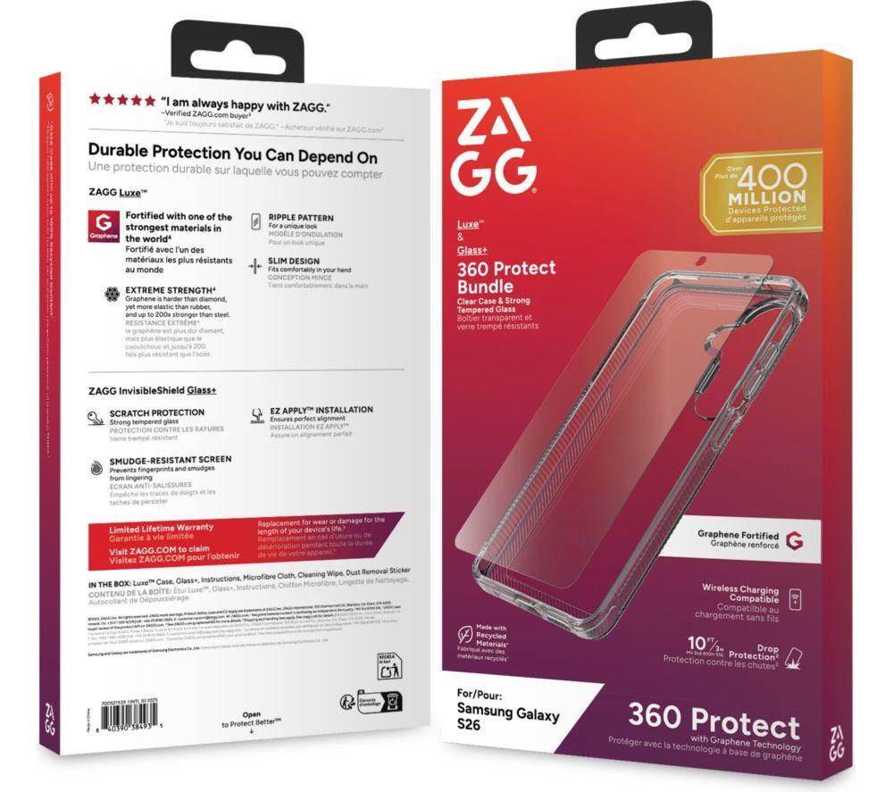 ZAGG Galaxy S26 Luxe Case & Screen Protector Bundle
