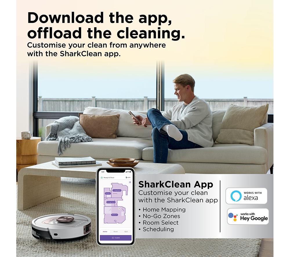 SHARK ThermaCharged PowerDetect RV2900XEUKWH Robot Vacuum Cleaner - White image number 2 of 11