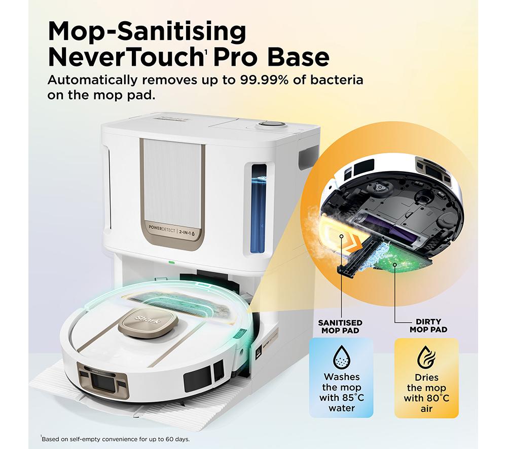SHARK ThermaCharged PowerDetect RV2900XEUKWH Robot Vacuum Cleaner - White image number 3 of 11