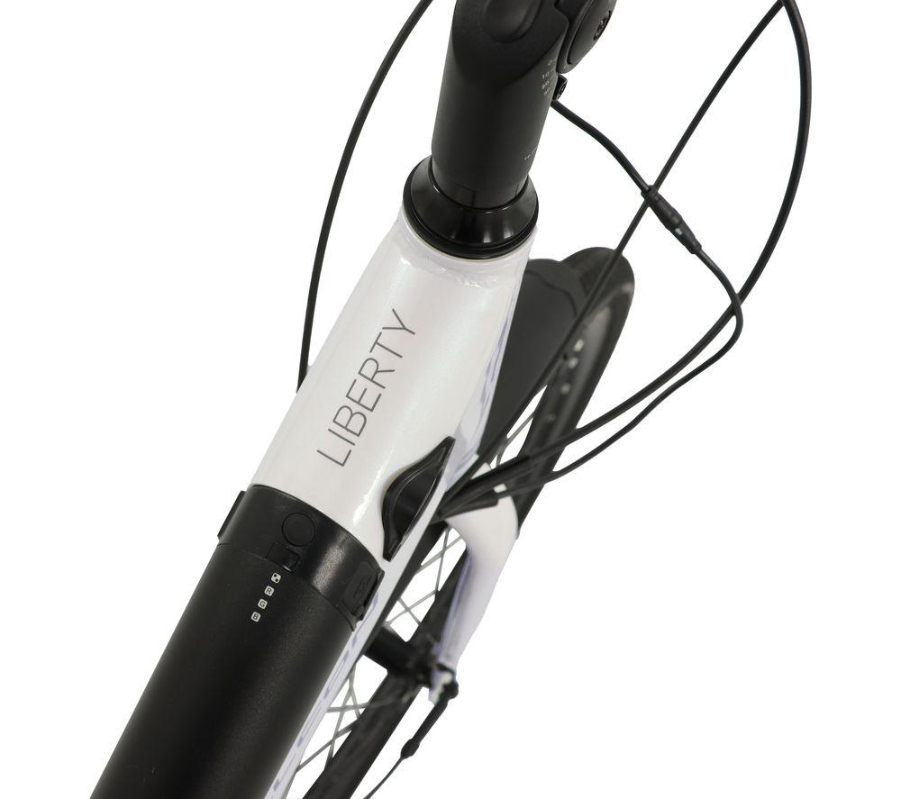 FALCON Liberty Low Step Electric Hybrid Bike - Black & White image number 5 of 11