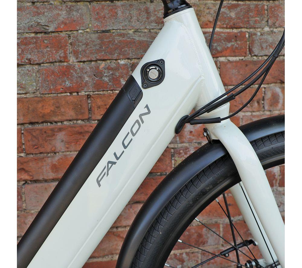 FALCON Liberty Low Step Electric Hybrid Bike - Black & White image number 9 of 11