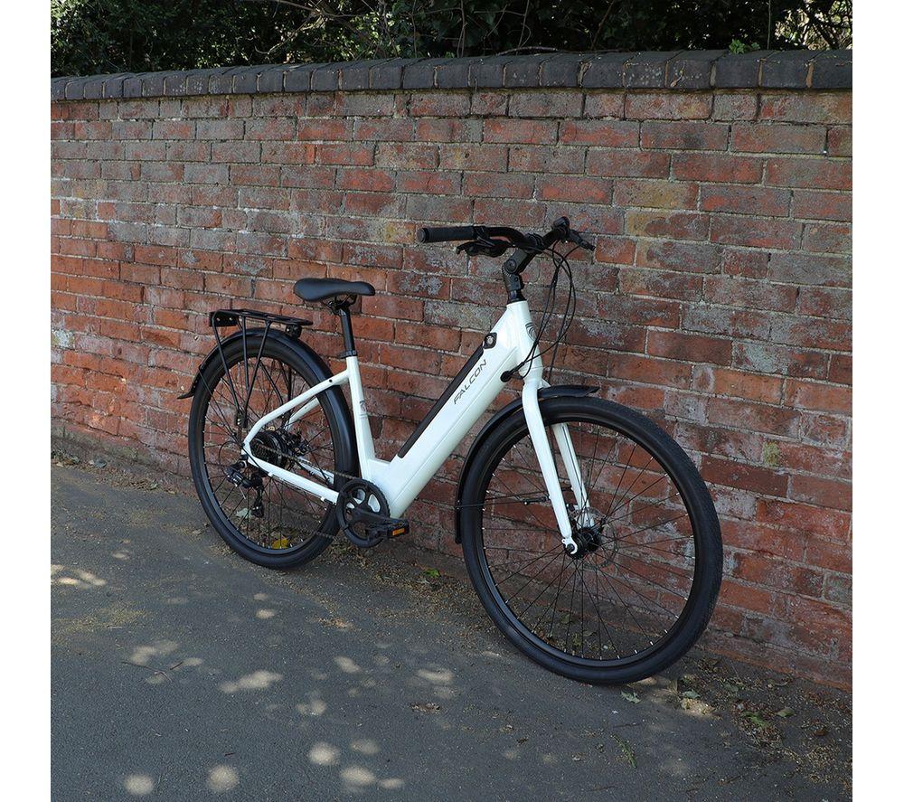 FALCON Liberty Low Step Electric Hybrid Bike - Black & White image number 11 of 11