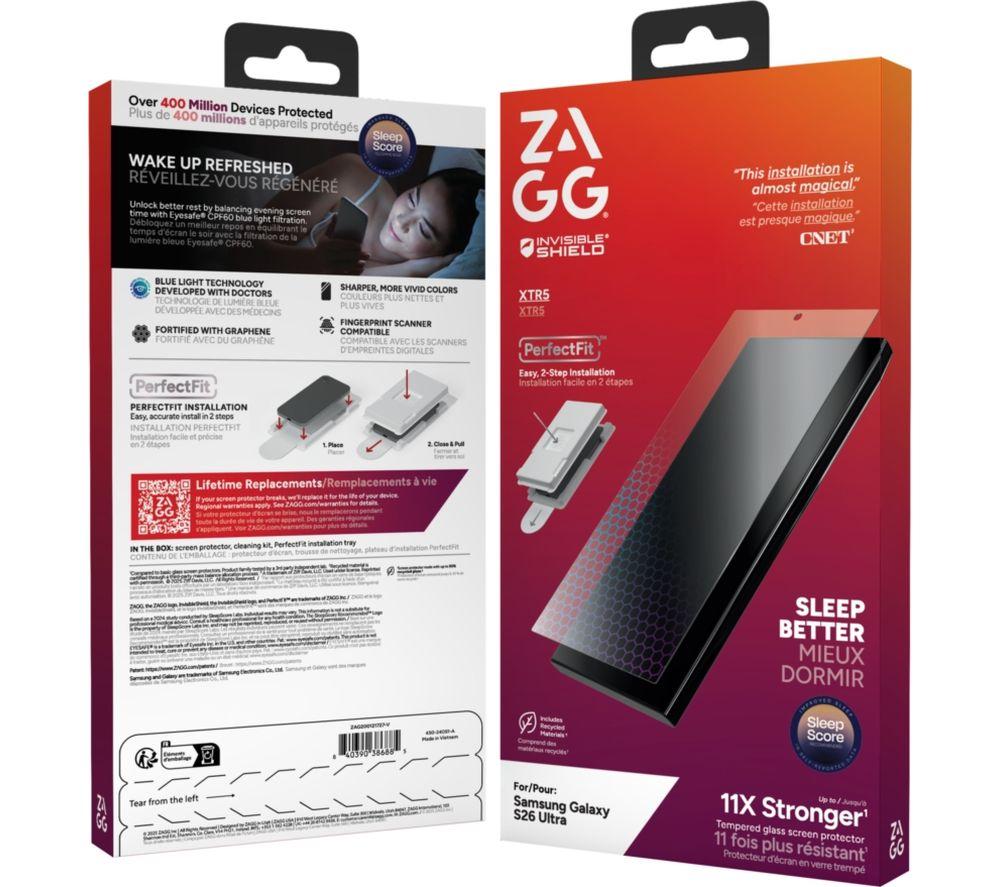 INVISIBLESHIELD Glass XTR5 Galaxy S26 Ultra Screen Protector image number 2 of 3