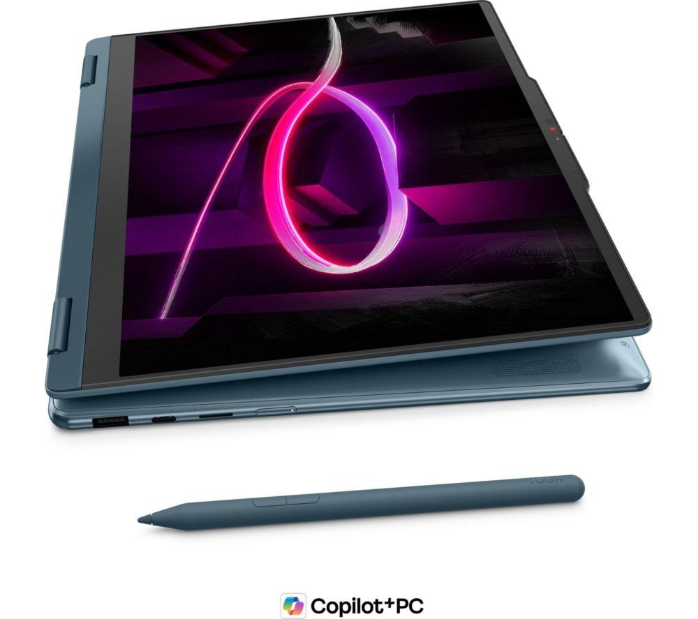 LENOVO Yoga 7 14" 2 in 1 Laptop, Copilot+ PC - AMD Ryzen AI 7, 1 TB SSD, Tidal Teal image number 5 of 9