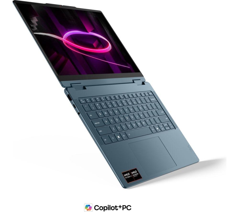 LENOVO Yoga 7 14" 2 in 1 Laptop, Copilot+ PC - AMD Ryzen AI 7, 1 TB SSD, Tidal Teal image number 7 of 9