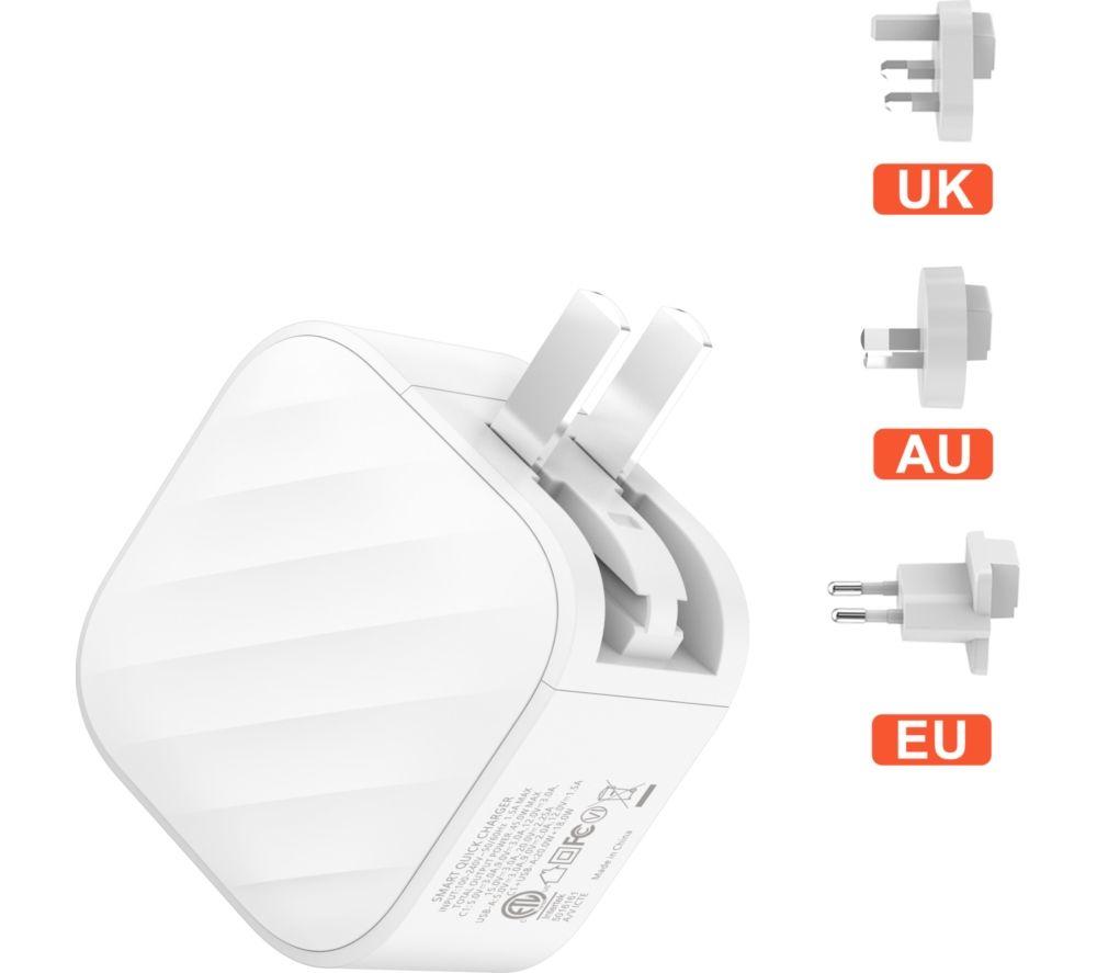 SILVERLABEL E71029025 45 W Dual USB Type-C & Type-A Charger - White image number 3 of 5