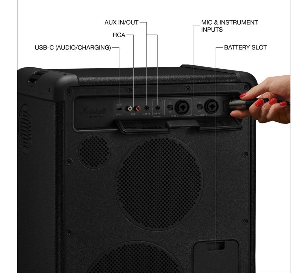 MARSHALL Bromley 450 Bluetooth Megasound Party Speaker - Black & Brass image number 6 of 7