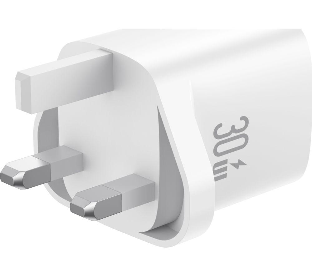 SILVERLABEL E71029019 2-in-1 30 W Dual USB Type-C & Type-A GaN Charger - White image number 3 of 4