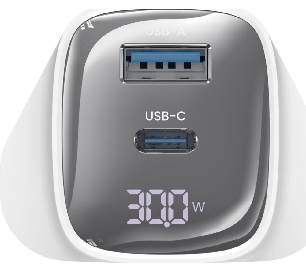 SILVERLABEL E71029019 2-in-1 30 W Dual USB Type-C & Type-A GaN Charger - White image number 4 of 4