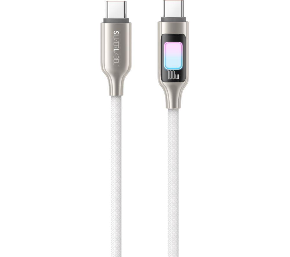 SILVERLABEL LED 100 W USB Type‑C Cable - 1.2 m, White