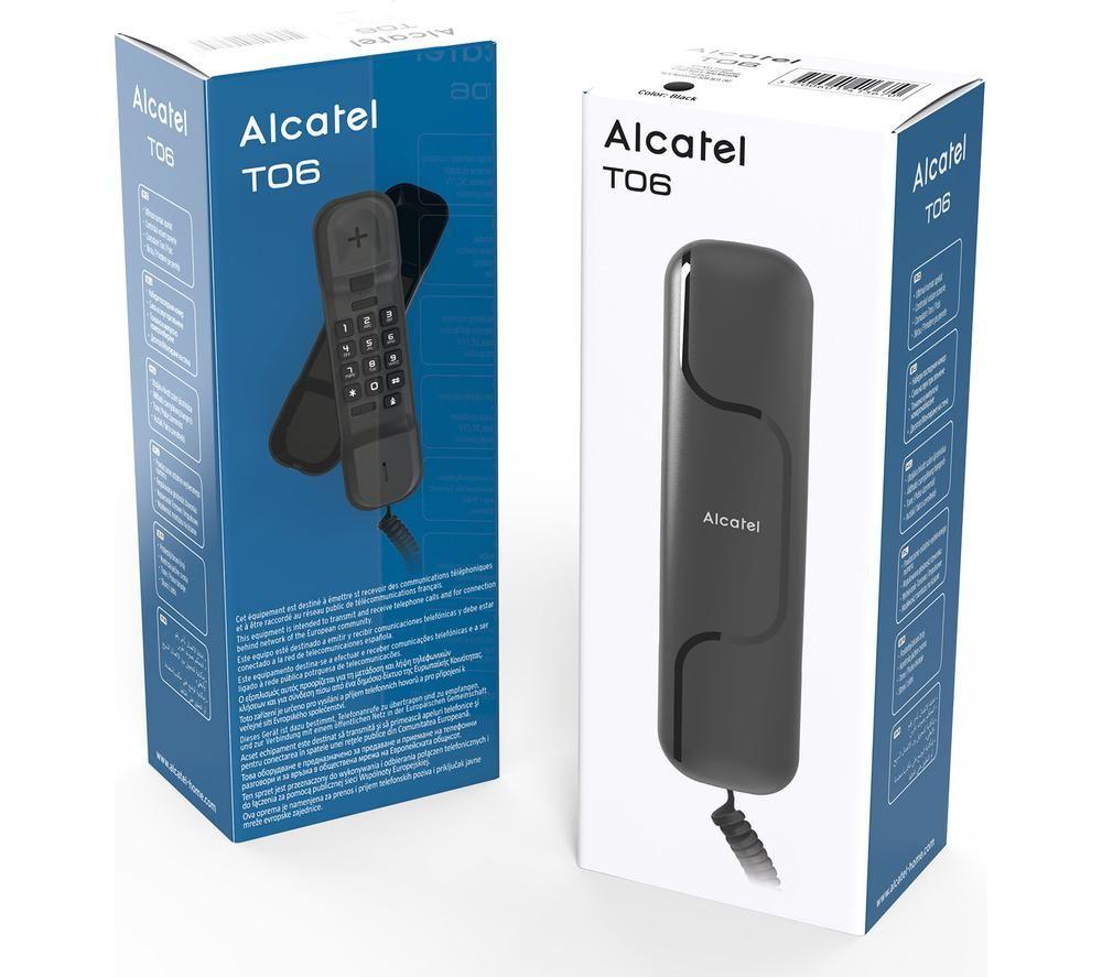 ALCATEL T06 Corded Phone - Dark Grey image number 2 of 5