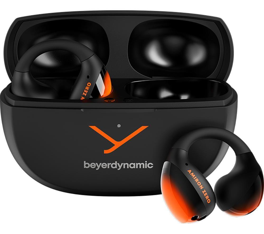 BEYERDYNAMIC Amiron Zero Wireless Bluetooth Open-Ear Earbuds - Black & Orange image number 2 of 5