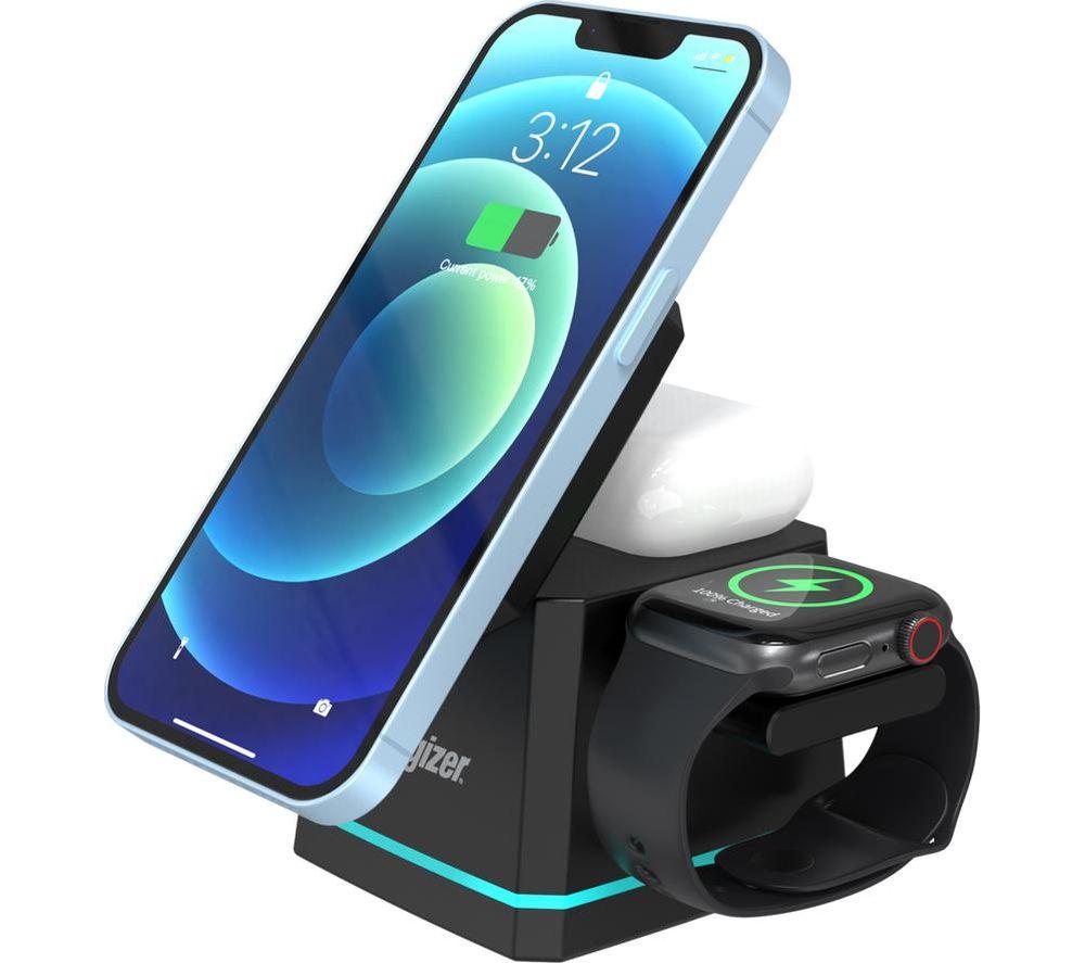 ENERGIZER WCP307 3-in-1 Magnetic 15 W Wireless Charging Stand - Black image number 2 of 3