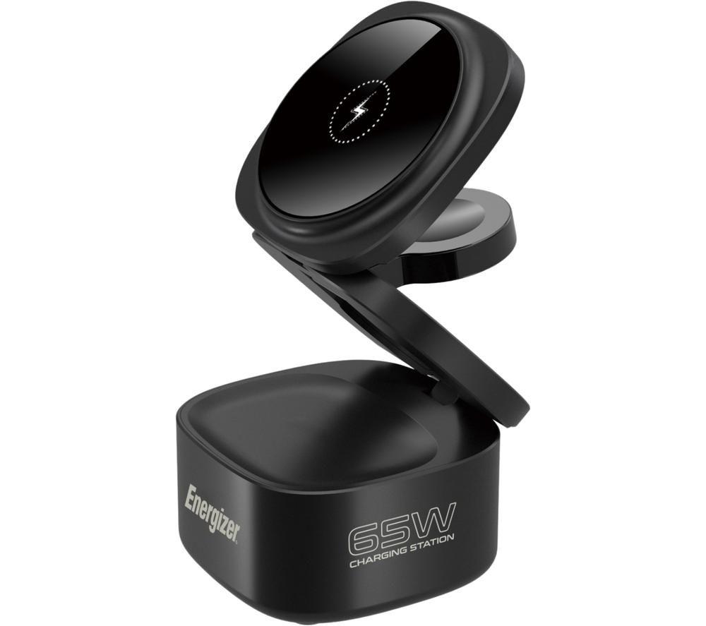 Energizer Wcp311 3-In-1 Magnetic 65 W Wireless Charging Stand - Black, Black