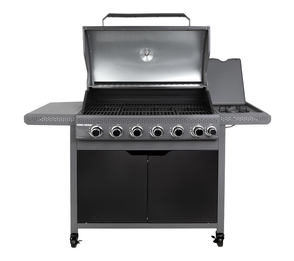GEORGE FOREMAN GFGBBQ6B1B-C 6 Burner Grill Gas BBQ - Black image number 2 of 9