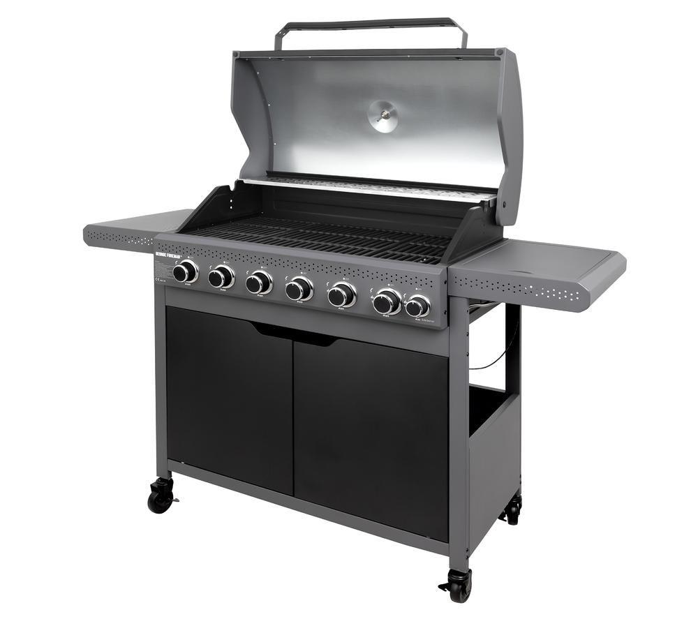 GEORGE FOREMAN GFGBBQ6B1B-C 6 Burner Grill Gas BBQ - Black image number 3 of 9