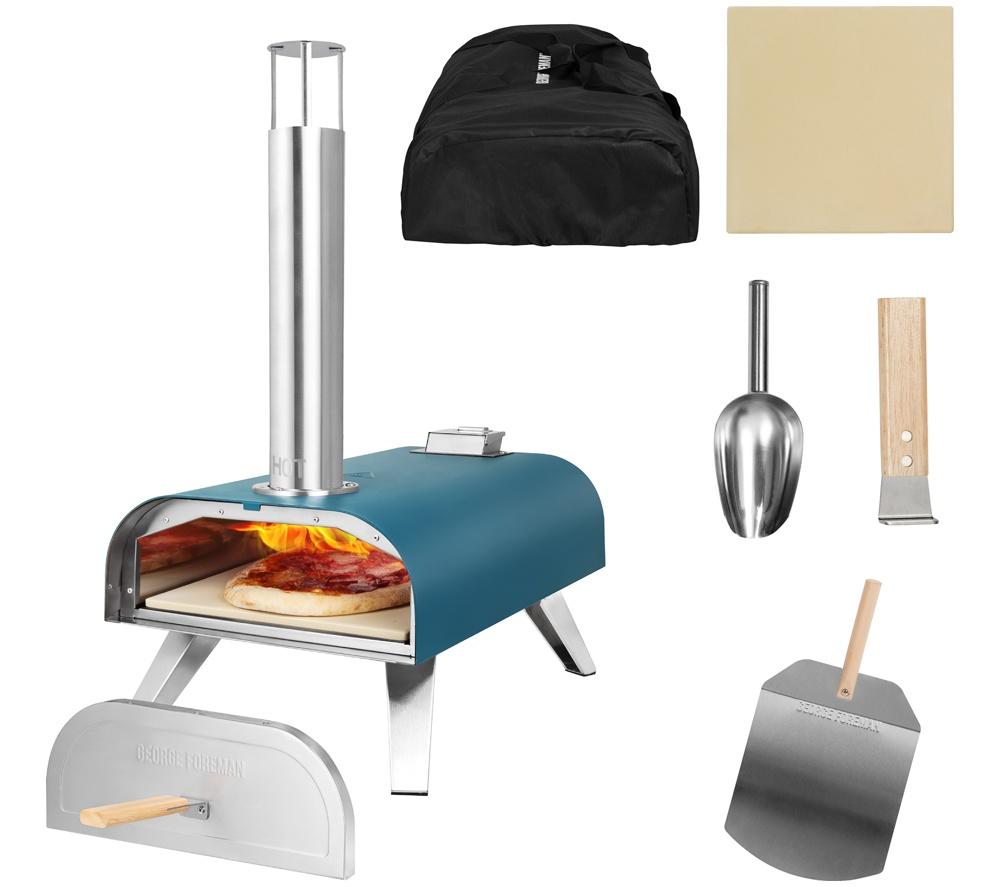 GEORGE FOREMAN GFWPPO1BLPC Wood Pellet Pizza Oven - Teal image number 2 of 18