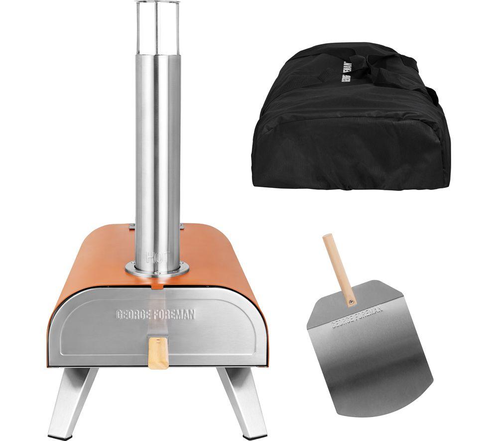 George Foreman GFWPPO1ORPC Wood Pellet Pizza Oven - Orange