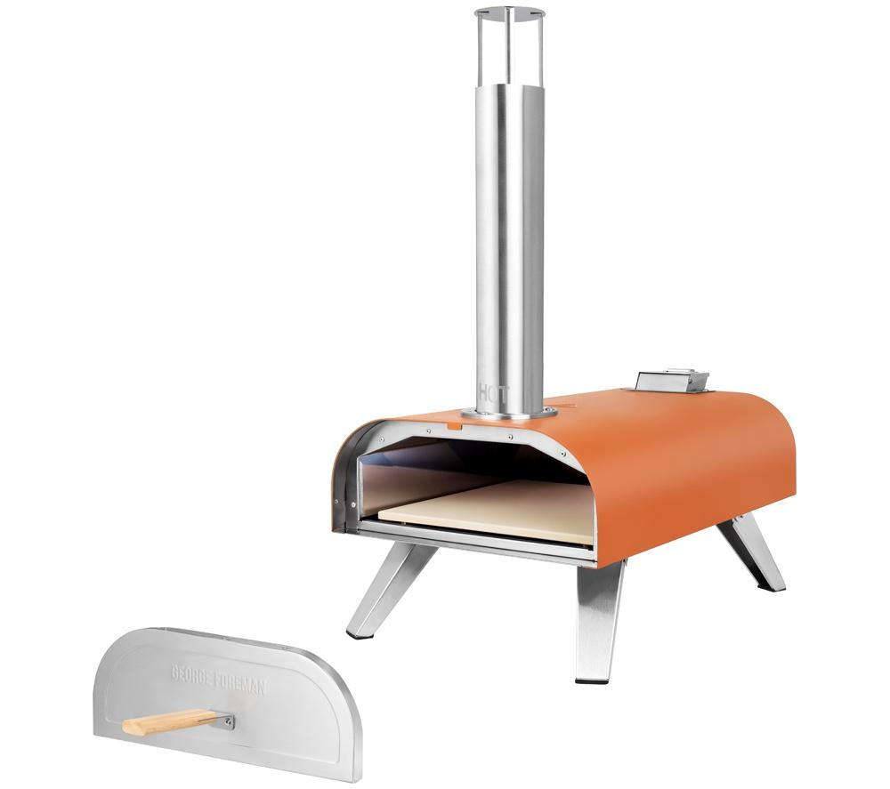 GEORGE FOREMAN GFWPPO1ORPC Wood Pellet Pizza Oven - Orange image number 2 of 18