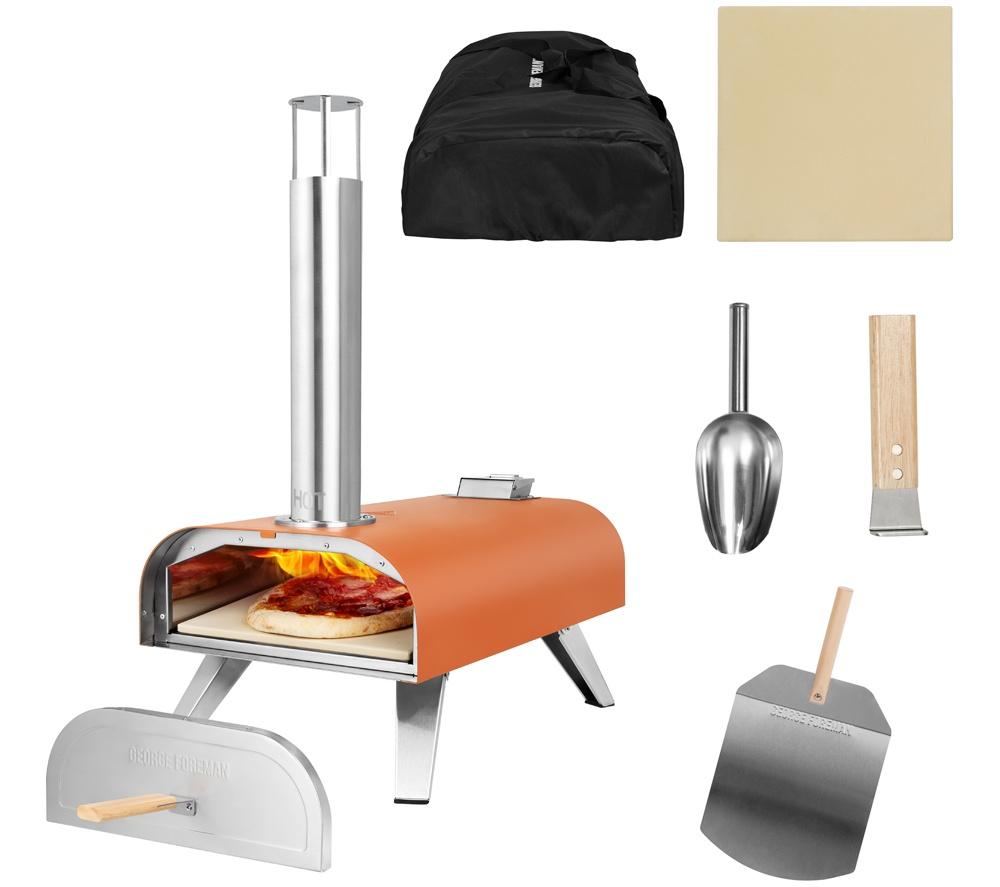 GEORGE FOREMAN GFWPPO1ORPC Wood Pellet Pizza Oven - Orange image number 9 of 18
