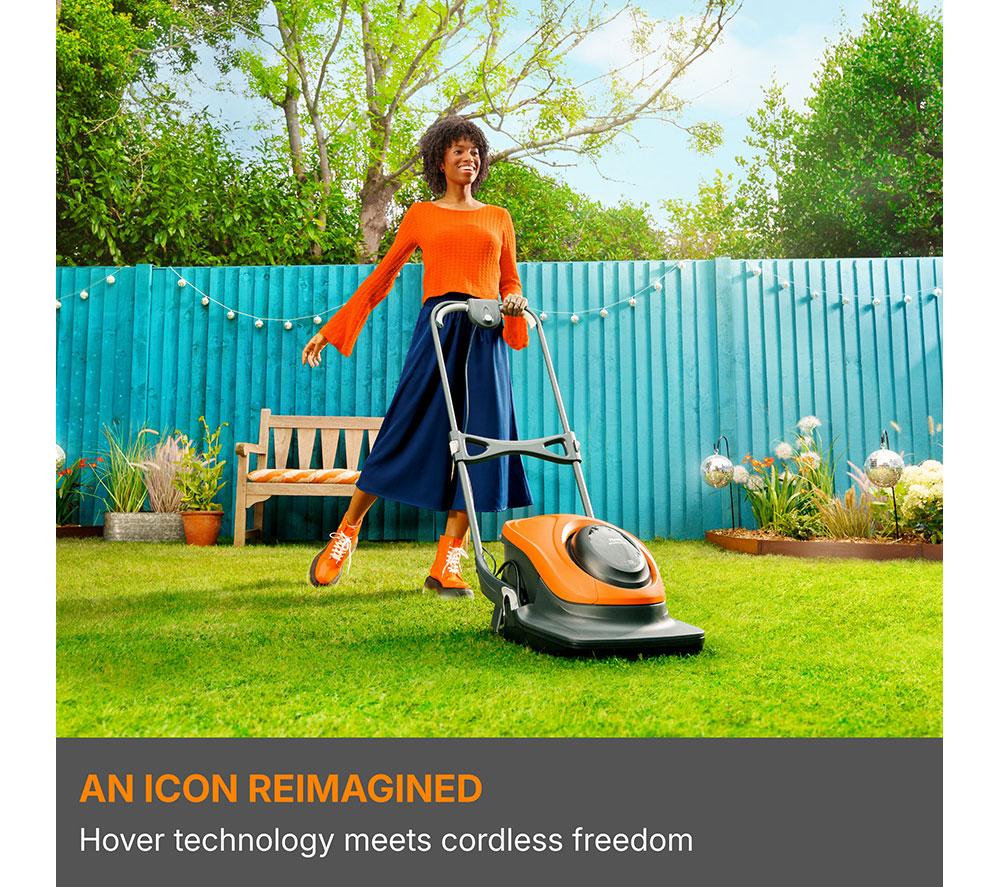 FLYMO EasiHover 300 4.0 Cordless Lawn Mower - Black & Orange image number 3 of 7
