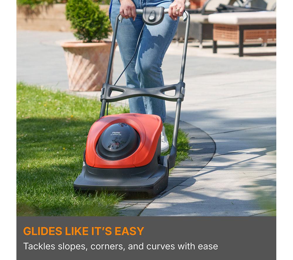 FLYMO EasiHover 300 4.0 Cordless Lawn Mower - Black & Orange image number 4 of 7