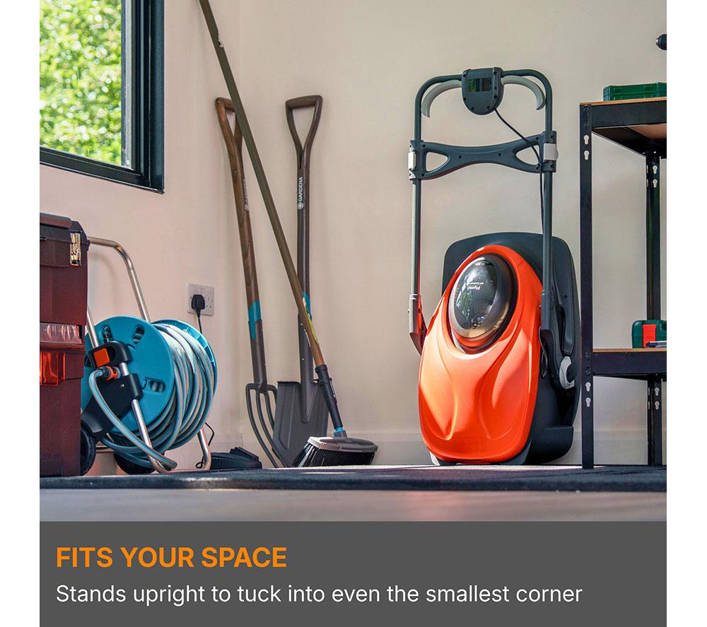 FLYMO EasiHover 300 4.0 Cordless Lawn Mower - Black & Orange image number 7 of 7