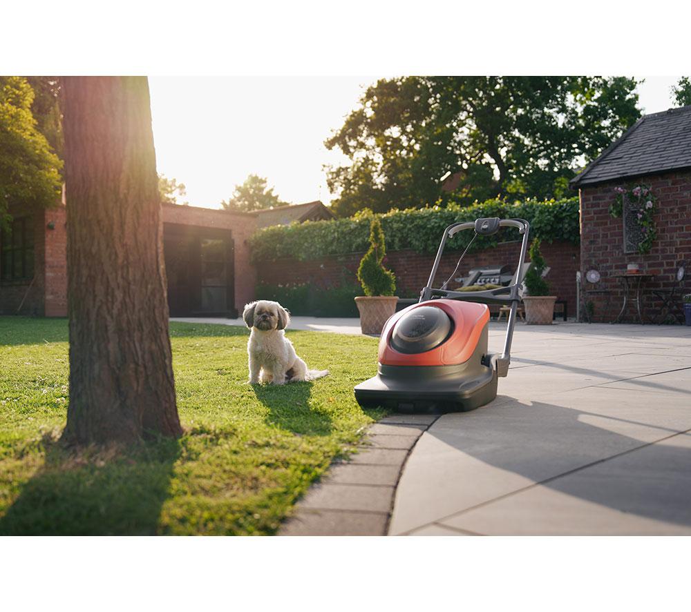 FLYMO EasiHover 300 4.0 Cordless Lawn Mower - Black & Orange image number 8 of 13