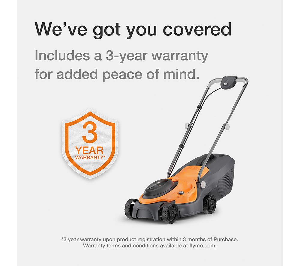 FLYMO SimpliMow 320 KIT 4.0 Cordless Lawn Mower - Orange & Black image number 10 of 12
