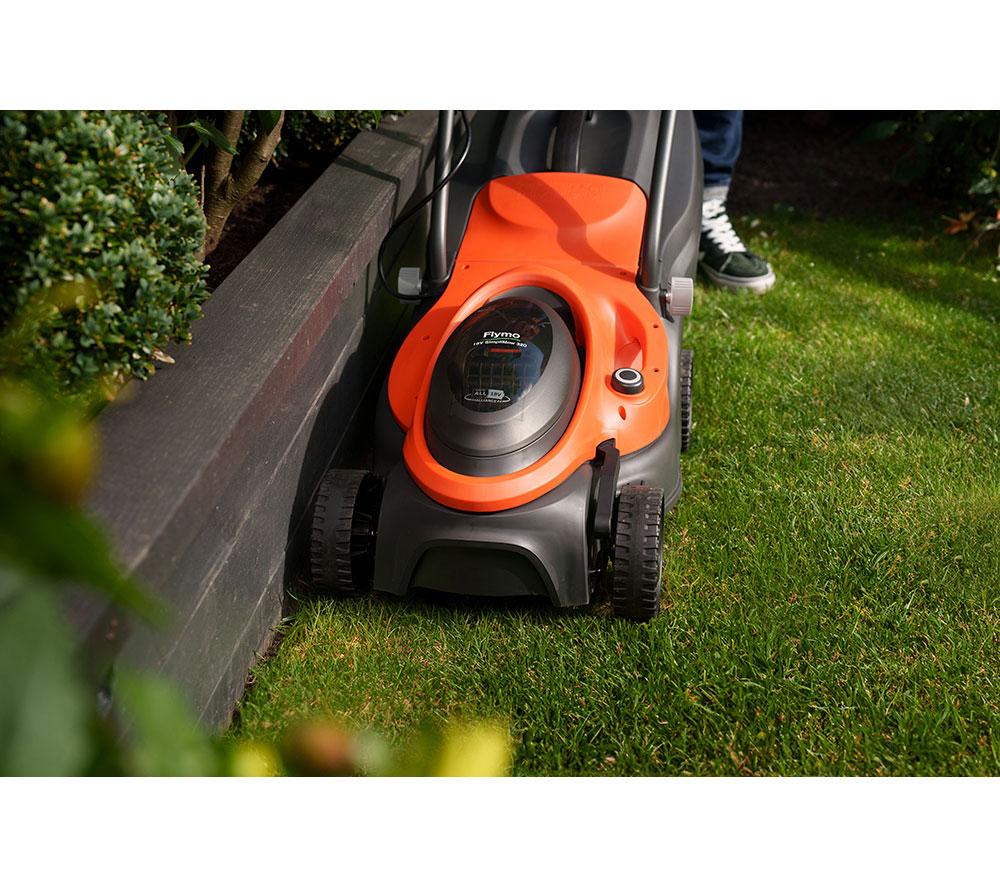 FLYMO SimpliMow 320 KIT 4.0 Cordless Lawn Mower - Orange & Black image number 11 of 12
