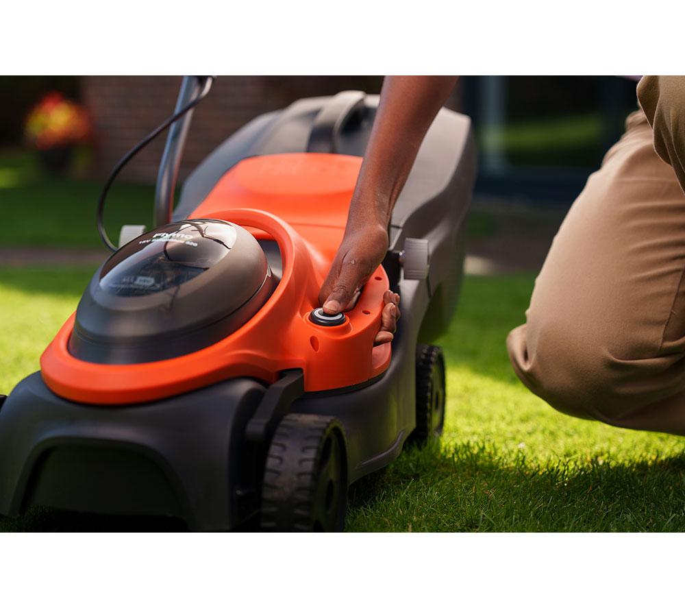 FLYMO SimpliMow 320 KIT 4.0 Cordless Lawn Mower - Orange & Black image number 12 of 12
