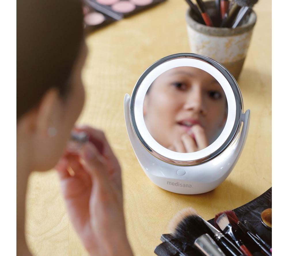 MEDISANA CM 835 2in1 LED Make-Up Mirror with 5x Magnifying Mirror- White image number 2 of 5