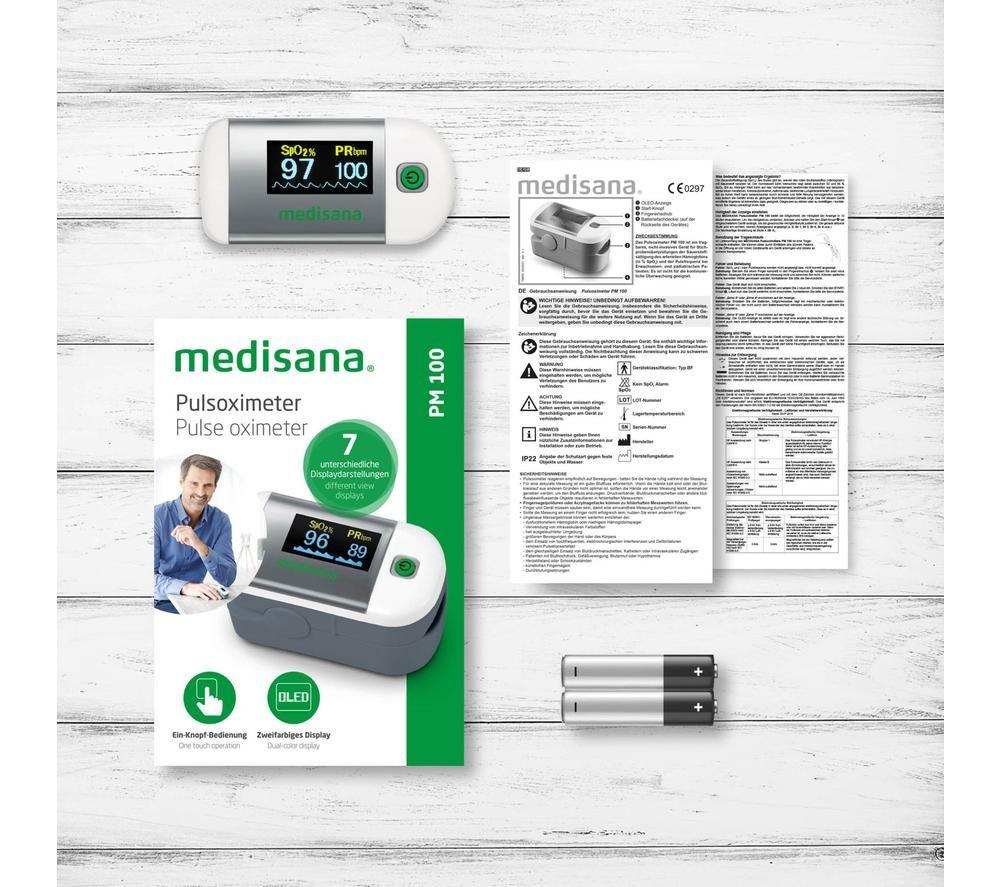 MEDISANA PM 100 Pulse Oximeter - Grey & White image number 6 of 8
