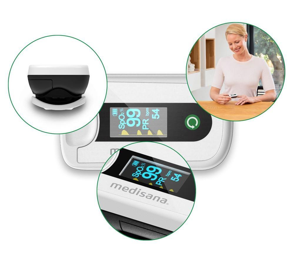 MEDISANA PM 180 Pulse Oximeter - White & Black image number 3 of 5