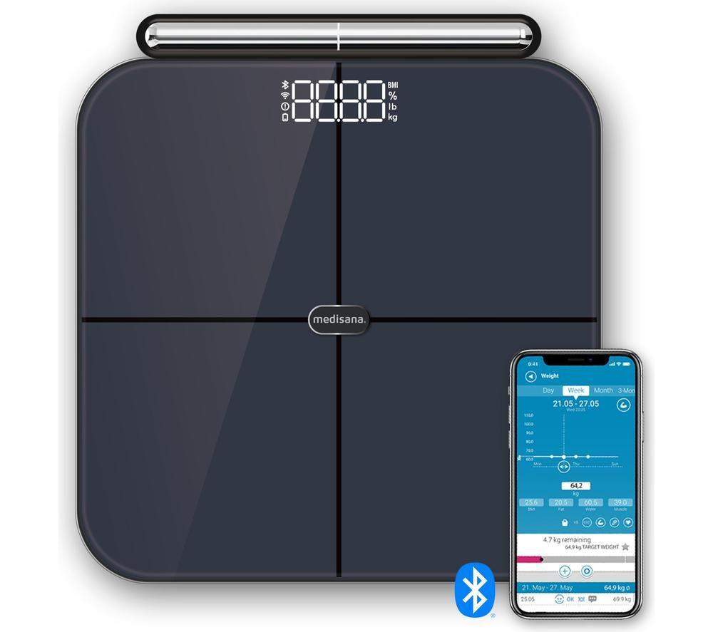 Medisana Bs 850 Connect Body Smart Bathroom Scale - Black, Black