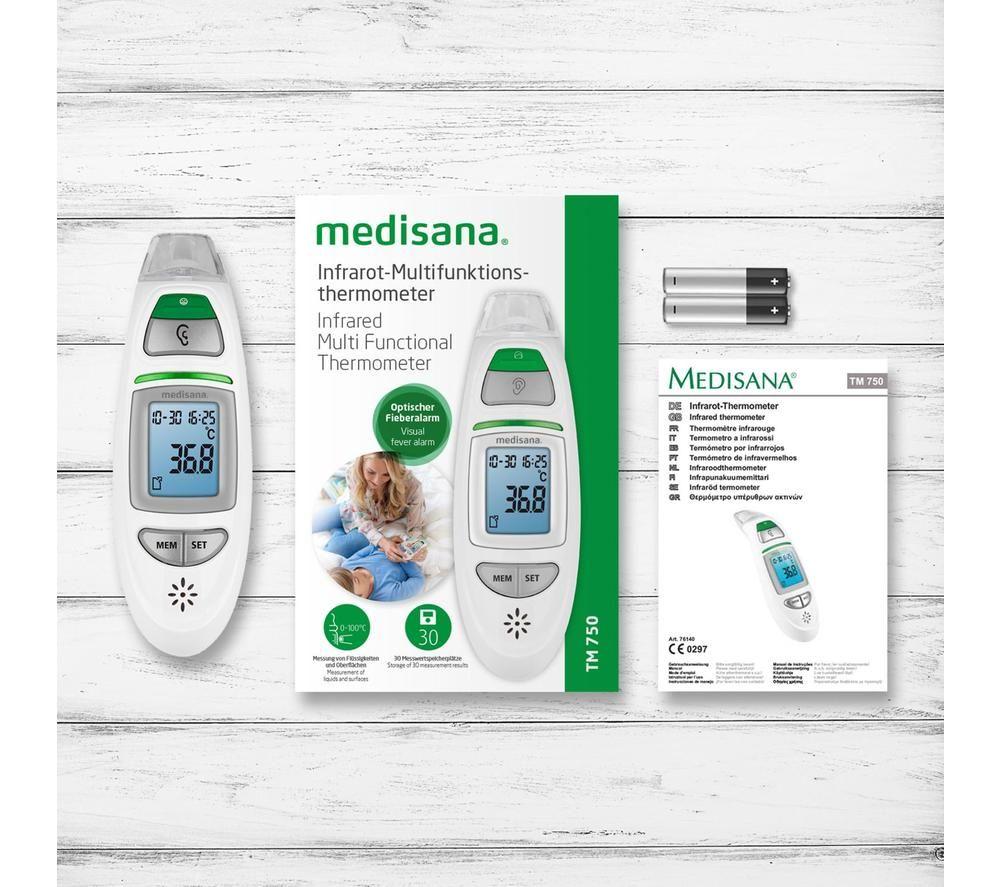 MEDISANA TM 750 Infrared Multifunctional Thermometer - Green & White image number 2 of 5