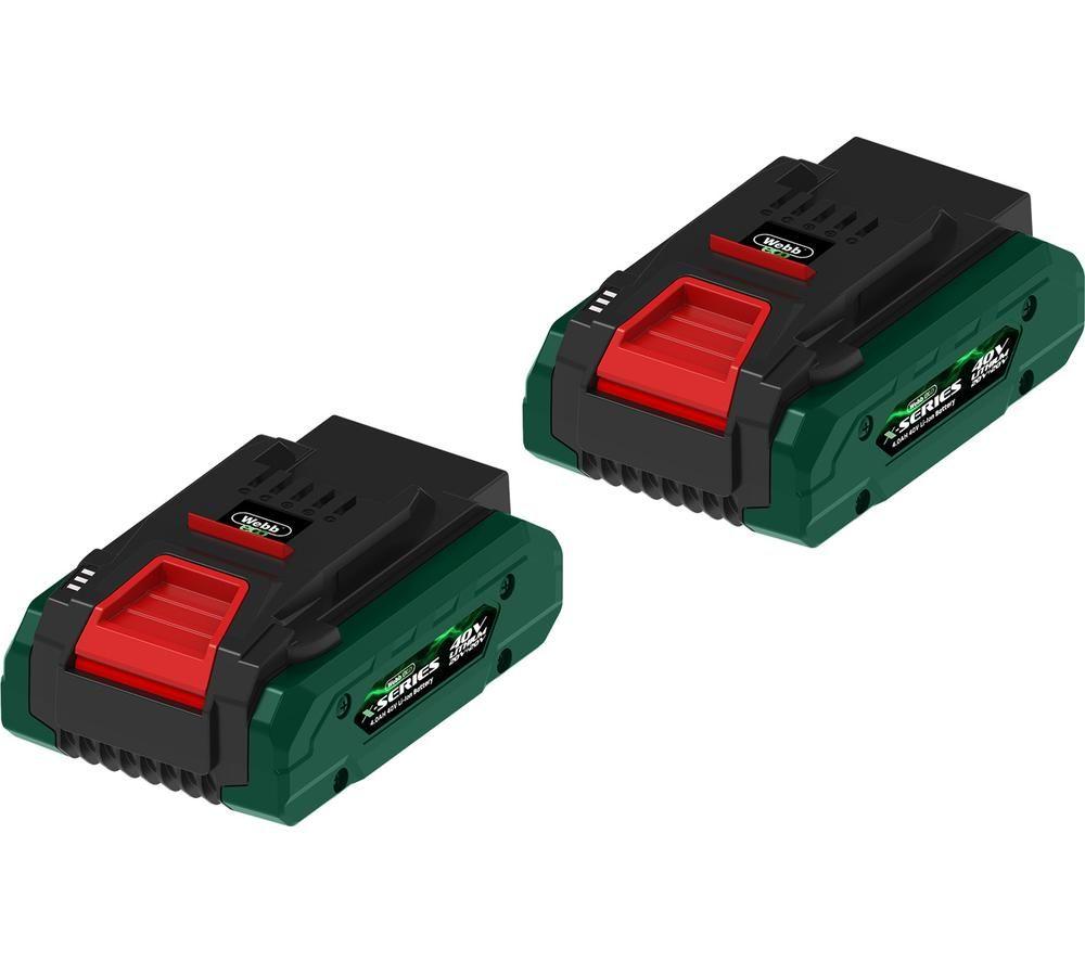 WEBB Eco WEV20X2LM38RRB4X Cordless Rotary Lawnmower - Green & Black image number 3 of 3