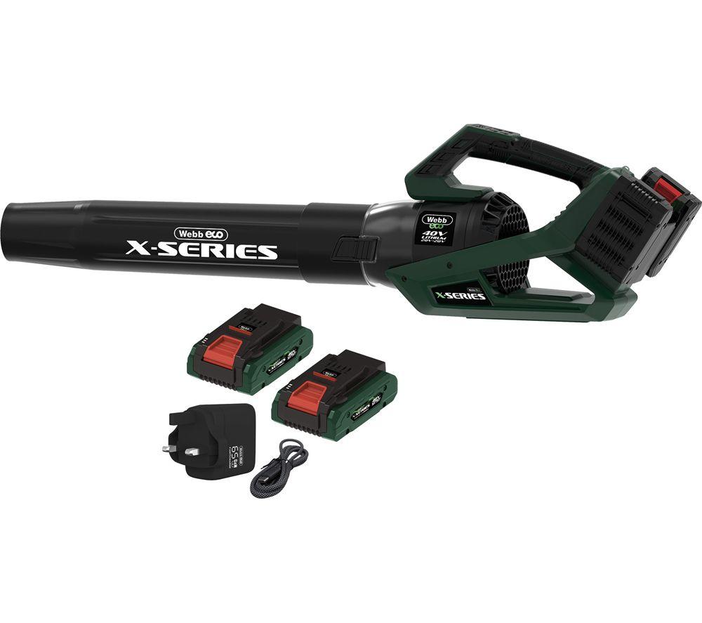 Webb Wev20x2abb4x Cordless Leaf Blower - Black & Green, Green,Black