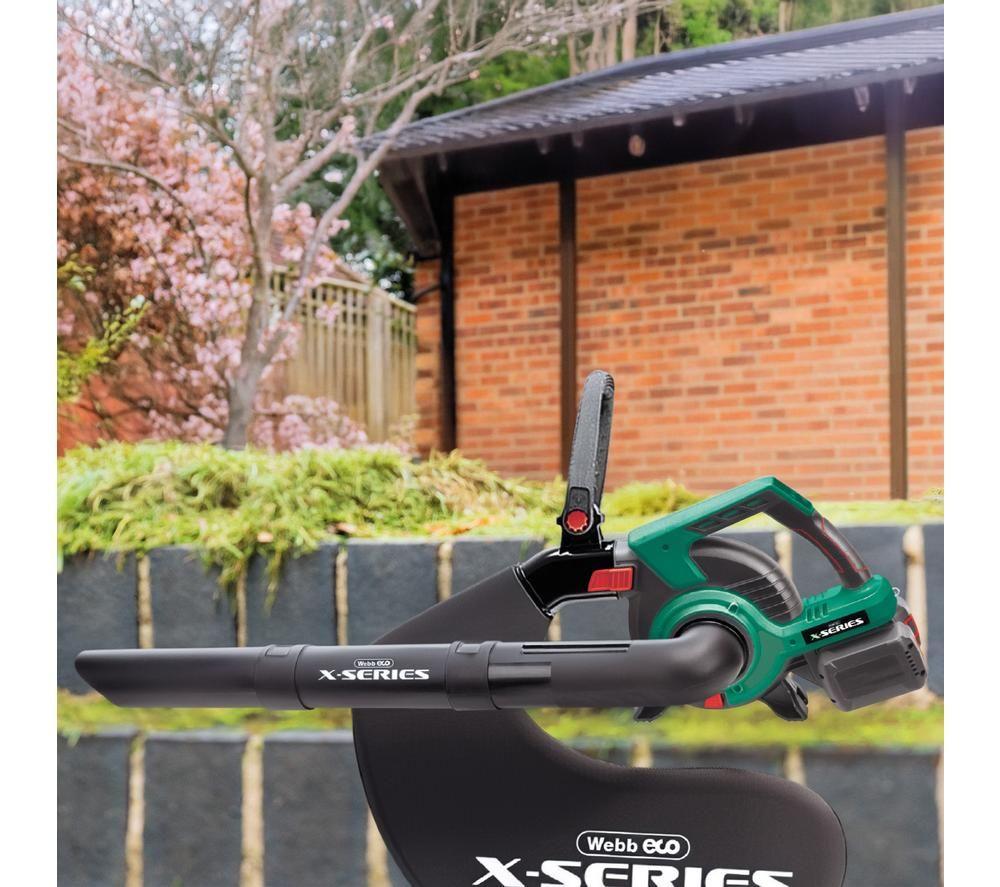 WEBB Eco X Series Cordless Garden Vacuum & Leaf Blower - Black, Red & Green image number 2 of 3