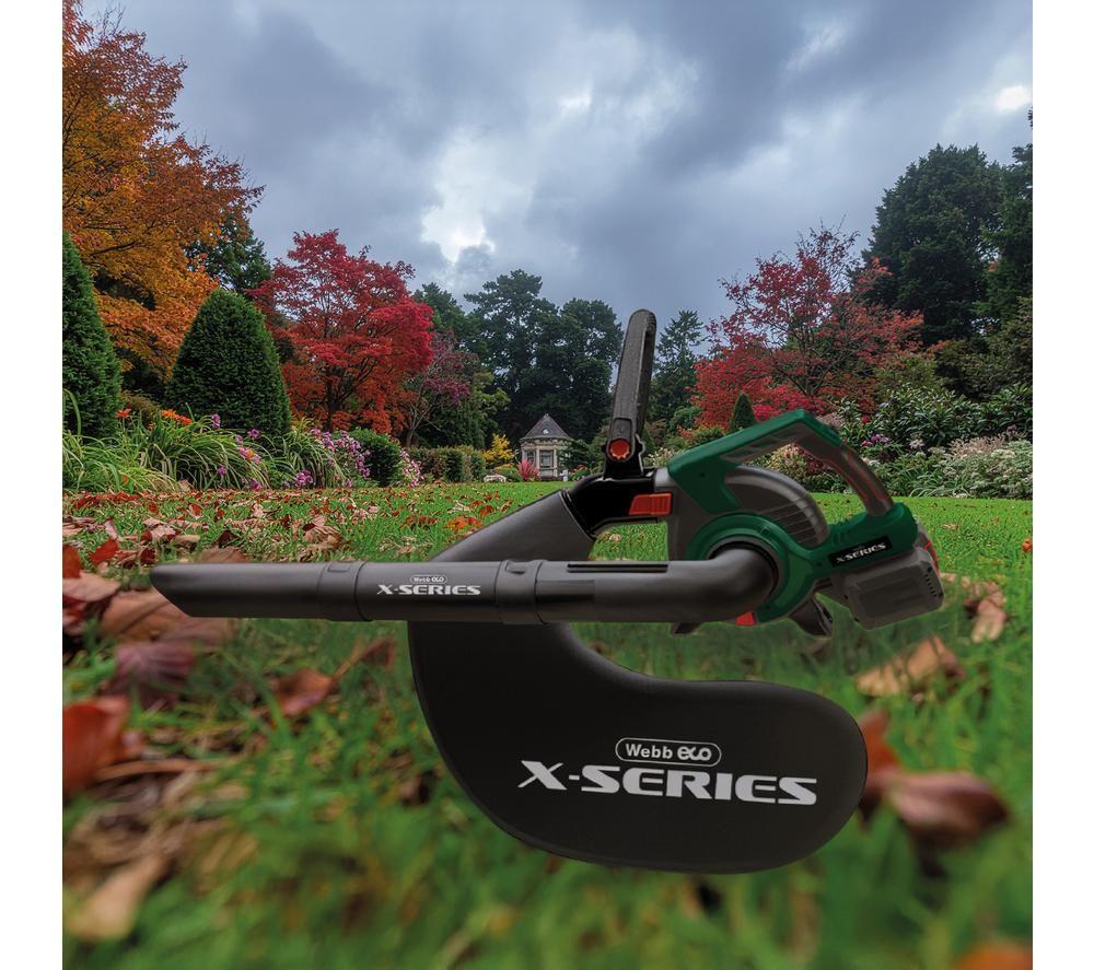 WEBB Eco X Series Cordless Garden Vacuum & Leaf Blower - Black, Red & Green image number 3 of 3