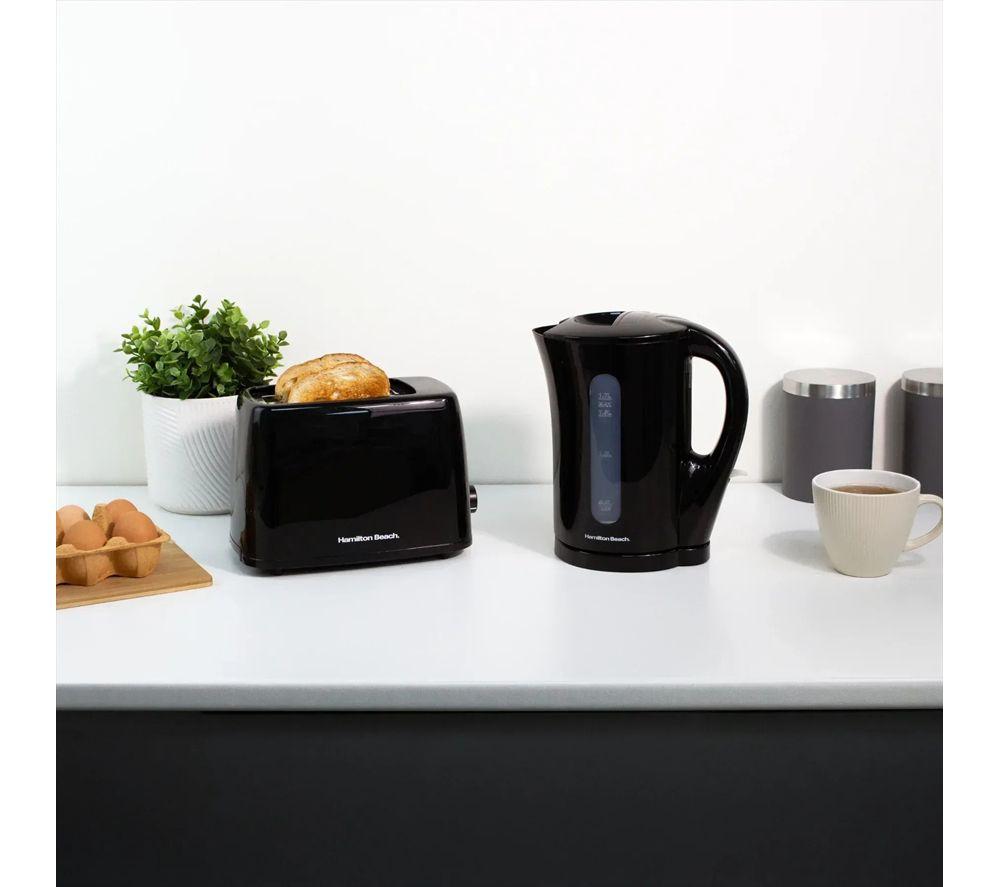 HAMILTON BEACH Essential Jug Kettle, 4-Slice Toaster, Sandwich Toaster & Slow Cooker Bundle - Silver image number 3 of 7