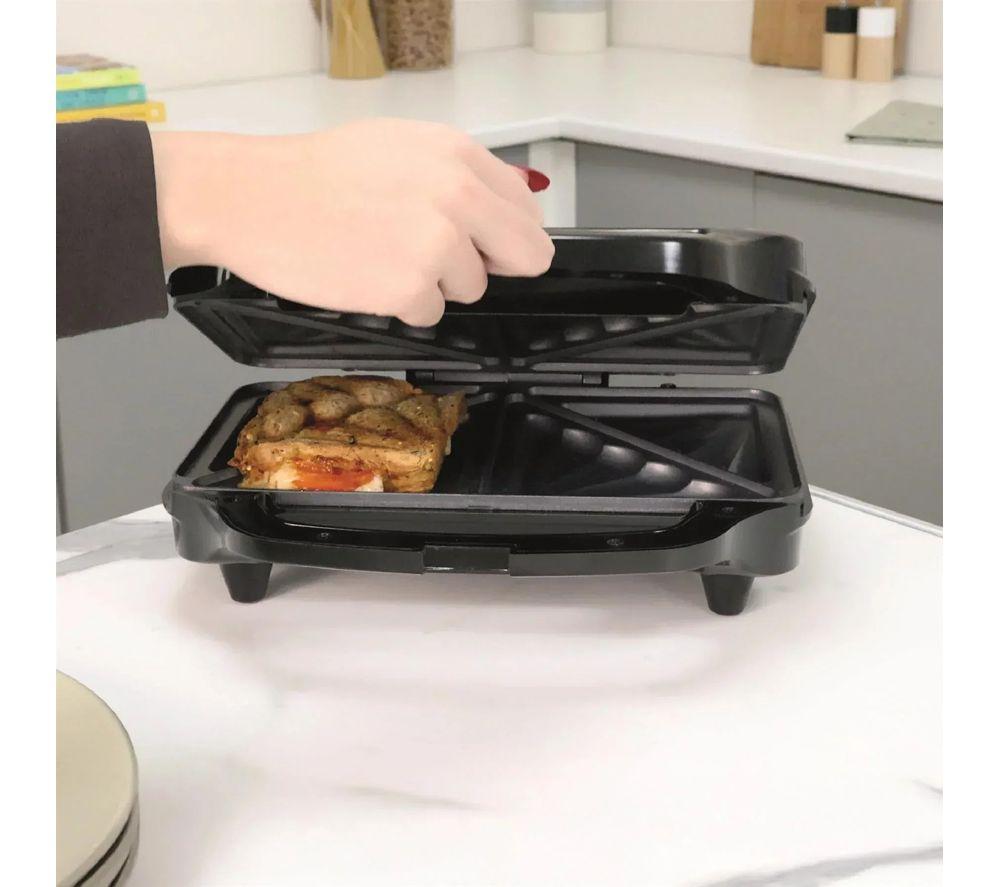 HAMILTON BEACH Essentials Jug Kettle, 4-Slice Toaster & Sandwich Toaster Bundle - Black image number 8 of 8